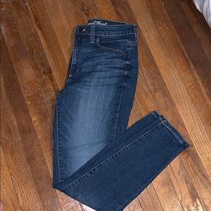 High rise skinny jeans